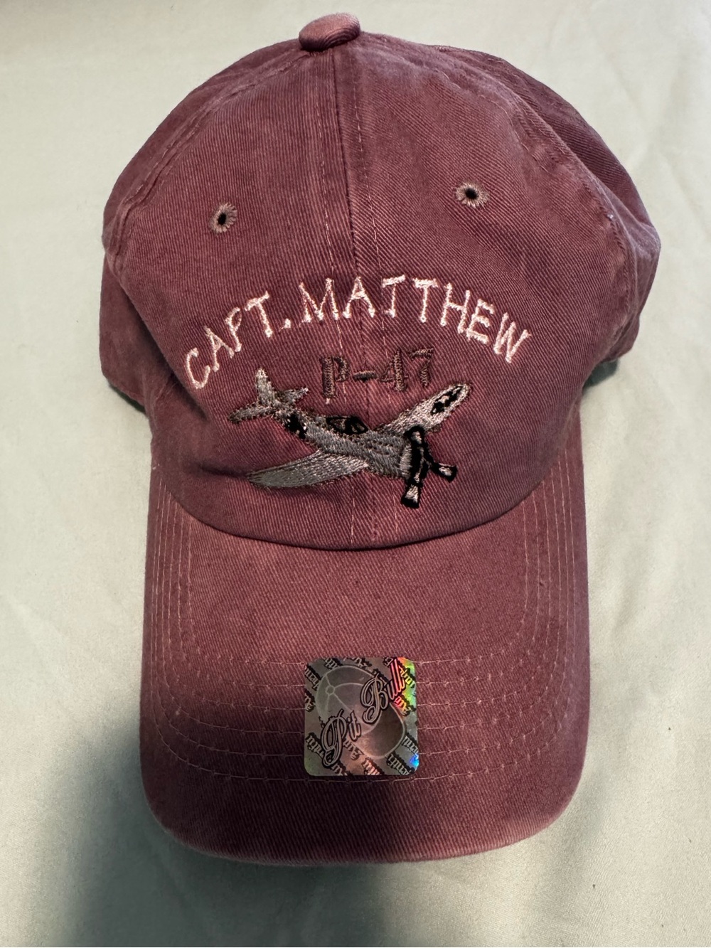 NWT Grey Embroidered Cap